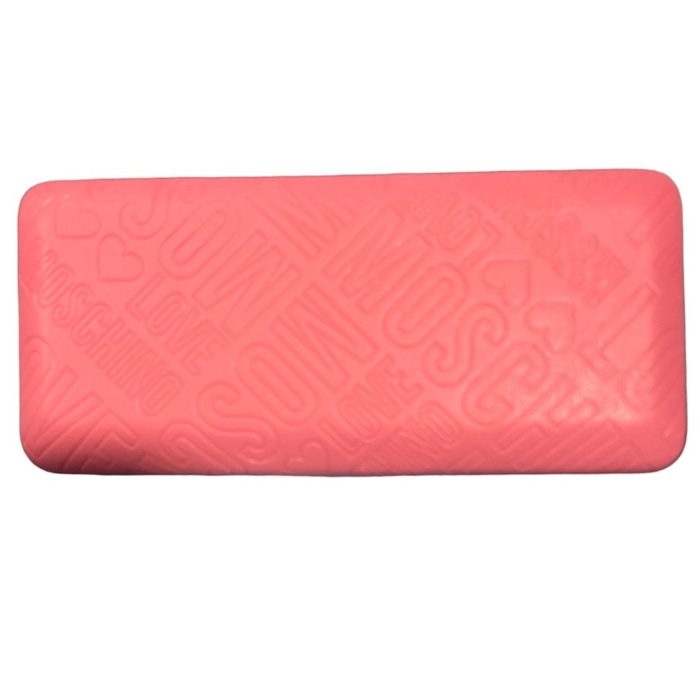 Love Moschino pink glasses case like new , black lining with white logo
